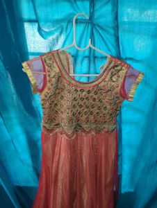 Pink &amp; Gold Embellished Dress
