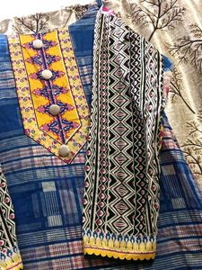 Blue Kurta With Bottom 💫