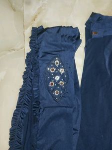 Nevy Blue Blouse and redy made saree