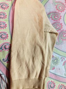 Beige Knitted Pullover