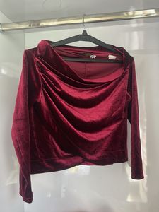 Burgundy Velvet Top