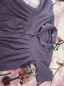 Elegant Purple Shirt Dress