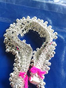 Silver Anklet with Tiny Bells