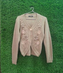 Floral Embroidered Cardigan