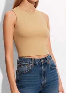"Sand Dune" Ribbed Knit Tank