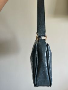 LOV Blue Croc Shoulder Bag