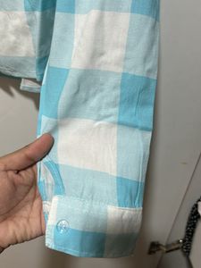 Cropped Light Blue Shirt