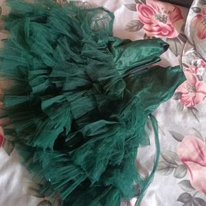 Green Sequin Tulle Dress