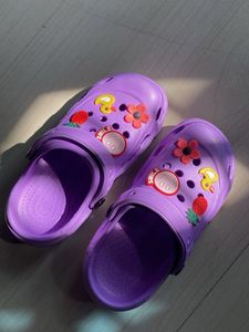 Purple Clogs with Charms
