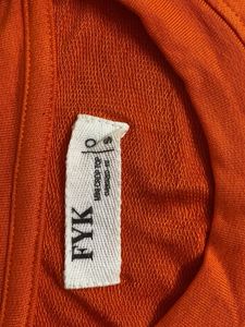 Orange &#39;Positive&#39; Graphic Crop Top
