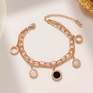 Roman Anti-tarnish rose gold charm bracelet