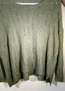 Olive Green Knit Sweater