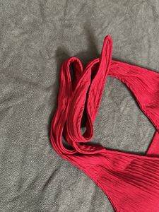 Red 2 Piece Coord Top And Skirt