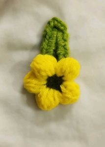 Crochet Sunflower Hairclip