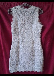 White Lace Mini Dress