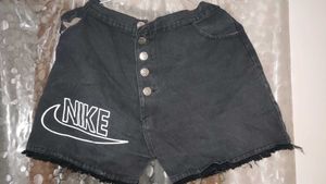 Nike Black Denim Short For Girls