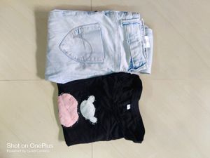 Girls Jeans And Tshirt Combo