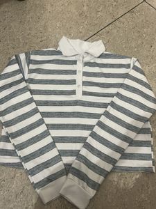 Striped Long Sleeve Polo