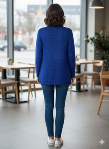 Cato Stylish Blue Knit Cardigan