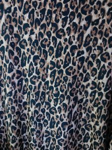 Animal Print Satin Skirt