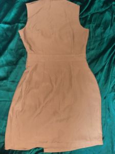 Brown Sleeveless Mini Dress