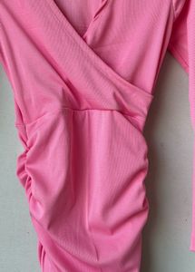 Ruched Pink Dress