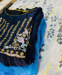Elegant Embroidered Lehenga Peplum Top