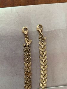 Gold Pleated Anklet