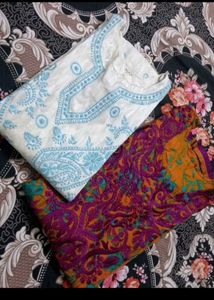 Embroidered Kurta Set Pack Of 2