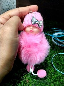 Pink Doll Keychain