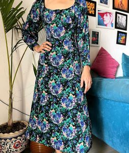ZARA Floral Print Midi Dress