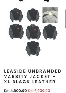CANADASPORTSWEARVARSITY JACKET -SMALL BLACKLEATHER