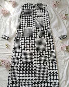 Houndstooth Midi Dress