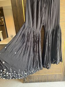 Black Embellished mirror work suit (check details)