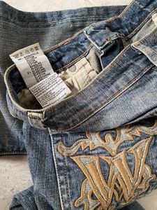 vintage Embroidered Denim Jeans