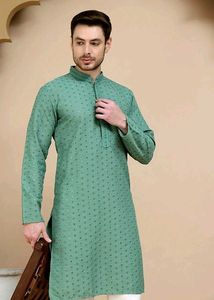 Mint Green Embellished Kurta