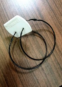 Black Hoops Earrings
