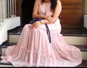 Elegant Pink Koti type gown