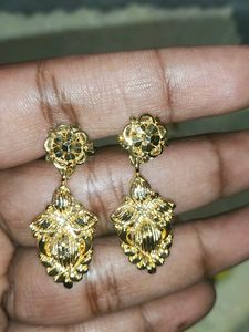 Goldplated Necklace W Earrings