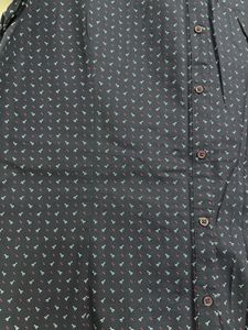 Navy Print Short Sleeve Shirt