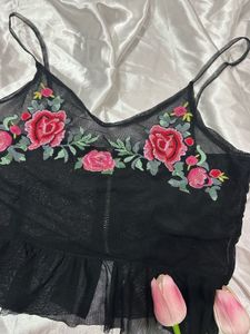 Floral Embroidered Cami Top