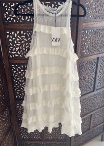 Zara Limited Edition Celeb Style Frill Mini Dress