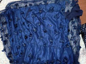 Blue Floral Vintage Gown