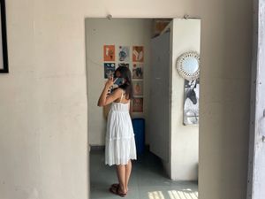 White Sundress with Eyelet Detail