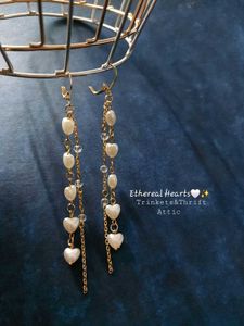 Ethereal Heart Drop Earrings