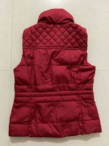 Red Padded Puffer Vest Jacket