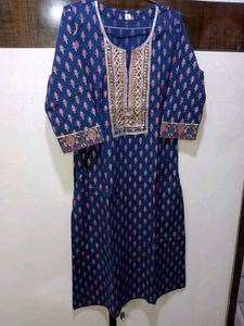 Elegant Navy Blue Kurta