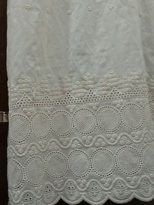 ANOUK White pure cotton Chikankari Kurti