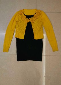 Floral Yellow Cardigan