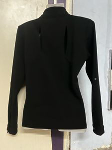 KAZO BRANDED Black DESIGNER Button Top